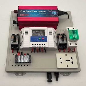 Solution professionnelle de stockage d'énergie solaire hors réseau 1KW avec contrôleur MPPT/PWM, puissance PV <span class=keywords><strong>max</strong></span>. 2000W, panneau de puissance préinstallé pour zones rurales - Product Image 1