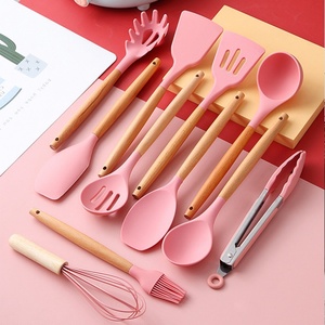 Heat Resistant <b>Kitchen</b> Cooking Utensils Set Wood Handle <b>Kitchen</b> <b>Gadgets</b> Utensil Set Silicone Cooking Utensils Set for <b>Kitchen</b> - Product Image 2