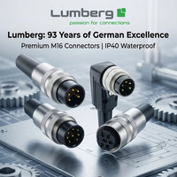 93 Tahun Kepercayaan Diri dari Lumberg Jerman, DIN M16 IP40 Tahan Air, Kabel Harness Rakitan PUR PVC 3-12 Pin yang Dibuat Sesuai Pesanan