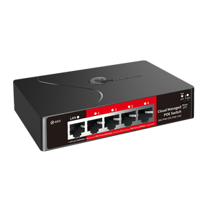 Switch PoE 4-Port 2x100Mbps 2x1000Mbps Port PoE 1x1000Mbps Uplink Casing Plastik Switch PoE Terkelola Cloud - Product Image 3