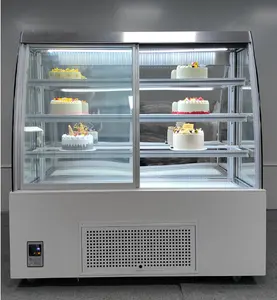 Single Door Cupcake Display Cooler Arcs for Refrigeration Equipment for Presenting Storing Cupcakes Glass Material Cool Climate