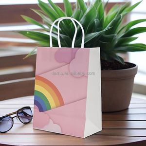 Sacs de courses en kraft écologiques haut de gamme, impression offset, épaisseur personnalisée, logo pour le transport de fleurs, sushis, lait, emballage cadeau - Product Image 5