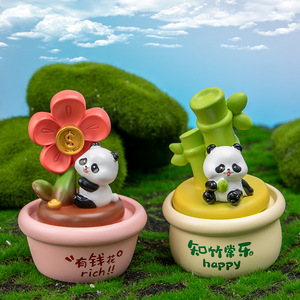 Yu Mo Craft Panda Cub Spinning Pot Blind <b>Box</b> Resin Figurine Creative Ornament Home Decoration Gift - Product Image 4