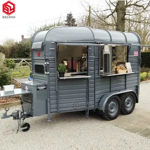 Neues Design Pferde anhänger Street Food Truck Business Mobile Bar Catering Trailer Kaffee wagen Vintage Horse Food Trailer