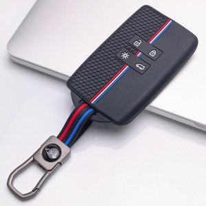 Housse de clé en silicone compatible avec Renault, convient aux modèles Renault Koleos <span class=keywords><strong>Kadjar</strong></span> Megane Talisman Espace Captur <span class=keywords><strong>Arkana</strong></span>, texture texturée - Product Image 5