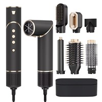 Sèche-cheveux haute vitesse avec moteur sans balais 110000 tr/min, nettoyage automatique, ensemble de coiffage 7 en 1