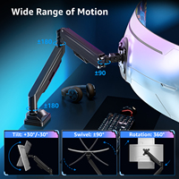 Support de bureau robuste pour moniteur de 22 à 43 pouces, bras pour moniteur ultra-large