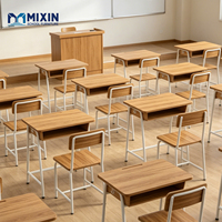 Meubles d'école pour enfants personnalisables, bureau et chaise, grand bureau, tables et chaises pour étudiants, salle de classe individuelle, durable