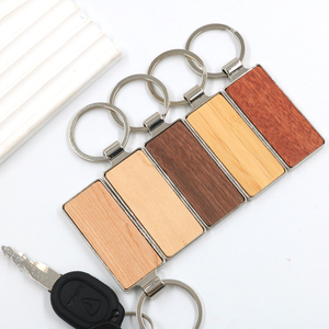 Basso moq di alta qualità in legno naturale acciaio inox <span class=keywords><strong>portachiavi</strong></span> custom auto logo nomi stampati - Product Image 5