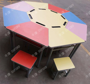 Chaise de bureau trapézoïdale moderne simple Table de conférence Design épissé pour <span class=keywords><strong>chambre</strong></span> école tutorat <span class=keywords><strong>classe</strong></span> salle de lecture - Product Image 4