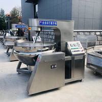Marmite de cuisson électrique en acier inoxydable 304 avec agitation automatique pour soupes et bouillies, nouvelle pour l'utilisation en usine de conditionnement.