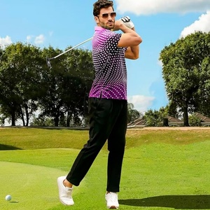 Camisetas de Golf para Hombre, Tejidas, de Manga Corta, Transpirables, de Secado Rápido, que Absorben la Humedad, Deportivas, Estampadas - Product Image 3