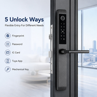 Serrure de porte intelligente WiFi Tuya App, étanche, en alliage d'aluminium, coulissante, fine, numérique, de haute qualité, très vendue