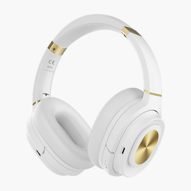 Cowin SE7MAX White ANC Wireless Headphones Over-ear Headset BT5.2 Earphones with Comfortable Earmuff and Super Bass