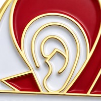 Épinglette en émail personnalisée, souvenir culturel et humaniste, symbole d'oreille du drapeau du Bahreïn, fabrication artisanale, objet de collection