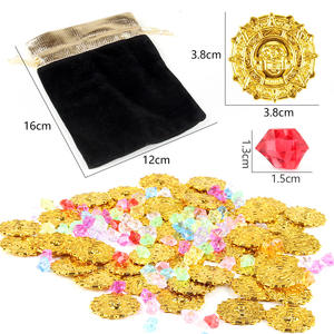 Di alta qualità oro pirata di plastica moneta gemma borsa del bambino festa di natale festa di carnevale di Halloween decorazioni di marca SHJY No - Product Image 4
