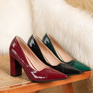 <span class=keywords><strong>Scarpe</strong></span> da ufficio comode con tacchi quadrati di moda all'ingrosso per donne e signore nuovi stili - Product Image 6
