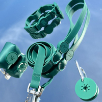 Collier et laisse tactiques durables en PVC solide pour chien et chat Sunraymascota, imperméables et réglables