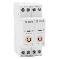 Mini Disjoncteur Intelligent WiFi pour Maison Connectée, Compteur d'Énergie et de KWh 0-63A avec Relais Temporisé