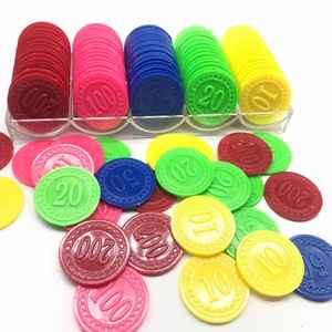 Fichas <span class=keywords><strong>de</strong></span> Póker <span class=keywords><strong>de</strong></span> Plástico Redondas, Coloridas, sin Denominación, Personalizadas, para Juegos <span class=keywords><strong>de</strong></span> <span class=keywords><strong>Mesa</strong></span> y Fiestas - Product Image 1