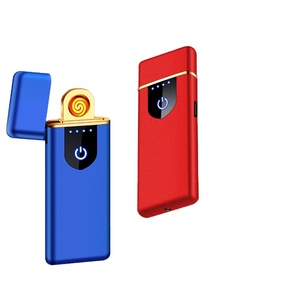 Venta caliente filamento de tungsteno carga fuerte a prueba de viento inducido bobina de doble cara Flip Top USB encendedores logotipo personalizado - Product Image 1