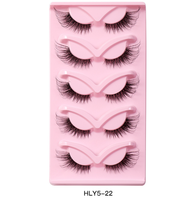 Tige transparente faux cils bande 5 paires 8 Styles végétalien moelleux Volume cils bande en vrac faux cils 3D faux cils de vison