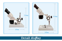 Microscopio Binocular Industrial, herramienta de reparación de reloj y teléfono móvil, estéreo, 40X - 80X