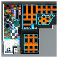 Parc de trampolines intérieur commercial et structure de jeux souples, aire de jeux intérieure personnalisée, solution tout-en-un pour centre de divertissement pour enfants
