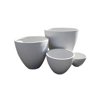 Pot de fleurs rond prêt à être expédié, en fibre de verre, écologique, biodégradable, durable, léger, moderne, pour toutes les saisons, maison, jardin, balcon