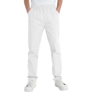 Pantalon chino élastique pour garçons, pantalon uniforme en sergé extensible, coton mi-lourd respirant avec poches pour enfants et jeunes - Product Image 1