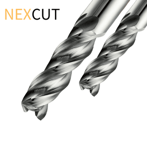 Herramienta de corte CNC 60HRC con revestimiento brillante de 3 flautas de carburo sólido NEX AS45 Taiwán para aluminio - Product Image 1