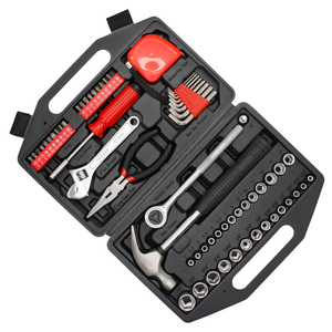 Juego de Herramientas Profesionales de 60 Piezas, Juego de Herramientas de Reparación para el Hogar de Acero al Carbono, Incluye Martillo, Cinta Métrica, Llave Inglesa, Juego de Llaves Hexagonales - Product Image 1