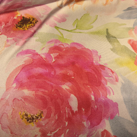 Tissu Satin Soie Polyester Tissé Uni Imprimé Floral Personnalisé 150 CM