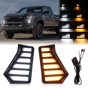 Feux LED pour Toyota Tacoma 2024-2025 – Vente en gros – Feux de jour blancs DRL pour pare-chocs avant et clignotants dynamiques ambre - Product Image 3