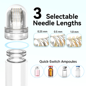 La migliore vendita di rullo di idra 64 titanio ago Microneedle Derma rullo e siero applicatore per uso domestico e salone di bellezza - Product Image 6