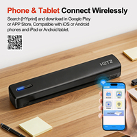HZTZ menjual grosir Printer Thermal Mini A4 untuk Baterai 1500mAh Resolusi 203dpi Material ABS Teknologi Tanpa Tinta Tersedia di Stok.