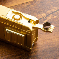 LUBINSKI Briquet multifonctionnel pour cigares à triple flamme, ciseaux, perforateur, aiguille, rechargeable