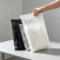 Sac à fermeture éclair givré biodégradable de qualité supérieure avec logo personnalisé, emballage écologique, sac à fermeture éclair pour vêtements