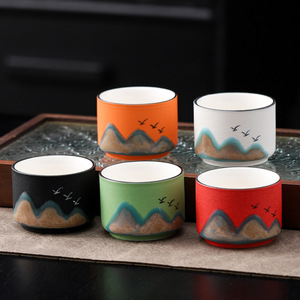 ชุดถ้วยชาเซรามิกสไตล์จีน ดีไซน์กังฟู กล่องของขวัญสำหรับธุรกิจ พร้อมพิมพ์โลโก้ - Product Image 2