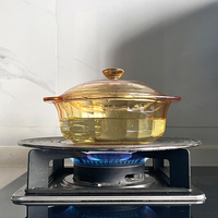 Micro-ondes four ambre brun d'or borosilicate bol de cuisson en verre