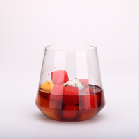 Gobelets à vin jetables en plastique transparent logo personnalisé PET Tritan jus glace gobelets à vin en plastique coquetiers pour vin
