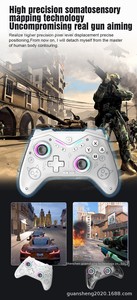 IOS <span class=keywords><strong>Android</strong></span> Steam inalámbrico para controlador <span class=keywords><strong>Bluetooth</strong></span> Switch Game Joystick con vibración de seis ejes y carcasa frontal magnética - Product Image 5