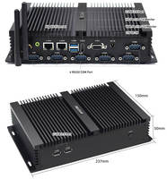 Nouvel ordinateur miniature sans ventilateur Hystou Industrial K4 Core I5-4200U, double RJ45 LAN, 6 USB, 6 RS232 COM/VGA, Win 11, SSD+HDD, 3 ans de garantie