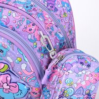 Sac à dos enfant mignon motif chat bleu avec trousse, léger et respirant, pour filles de l'école primaire
