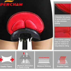 Demi-pantalon de cyclisme en plein air d'été personnalisé pour hommes, collant à bavette respirant en gel, short de cyclisme en gel rempli de gel pour vélo - Product Image 6