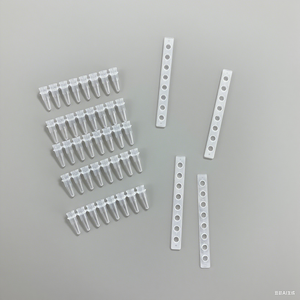 Kapaklı <span class=keywords><strong>PCR</strong></span> şerit tüpleri, laboratuvar <span class=keywords><strong>PCR</strong></span> testleri için 8 bağlı tüpler - Product Image 5