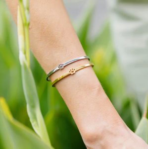 Bracelet ouvert délicat en acier inoxydable Jietao, anti-ternissement, avec empreinte de patte, gravure personnalisée disponible, bijoux à empreinte de patte pour les amoureux des animaux - Product Image 6