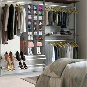 Collapsible <b>Shoe</b> Closet Organizers Closet Hanging <b>Shoe</b> Storage Rack Holder Shelves with 4 Large Side Pockets - Product Image 5