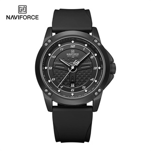 NAVIFORCE 8031 <span class=keywords><strong>BWB</strong></span> Tout Noir Grand Cadran Vente en Gros Usine Pas Cher Quartz Hommes Montres-Bracelets Garçon Cadeau Logo Personnalisé OEM montres hommes - Product Image 4
