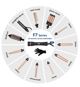 LOOF Beauty <span class=keywords><strong>Fer</strong></span> <span class=keywords><strong>à</strong></span> friser ondulé 5 en 1 Set d'outils pour les cheveux <span class=keywords><strong>Fer</strong></span> <span class=keywords><strong>à</strong></span> friser électrique Combinaisons multiples pour la sélection des <span class=keywords><strong>têtes</strong></span> - Product Image 2